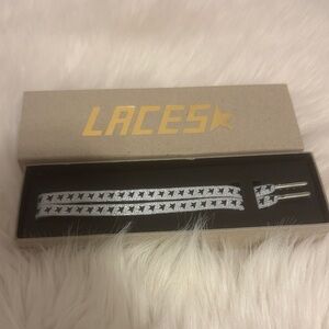 Golden Goose - Silver Star Pattern Shoelaces